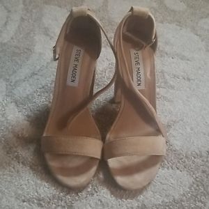 Steve Madden tan suede heels